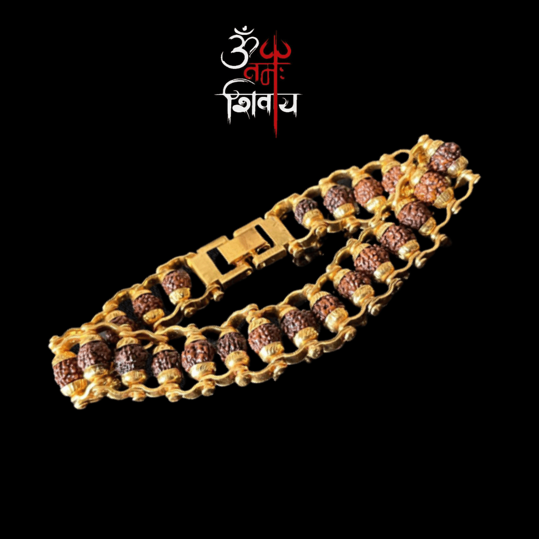Rudraksha bracelet 2025 in real gold