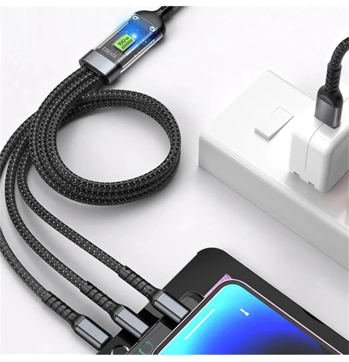3 in 1 USB Fisrt Charging Cable ( Compatible with Type C, Apple, iPad etc )