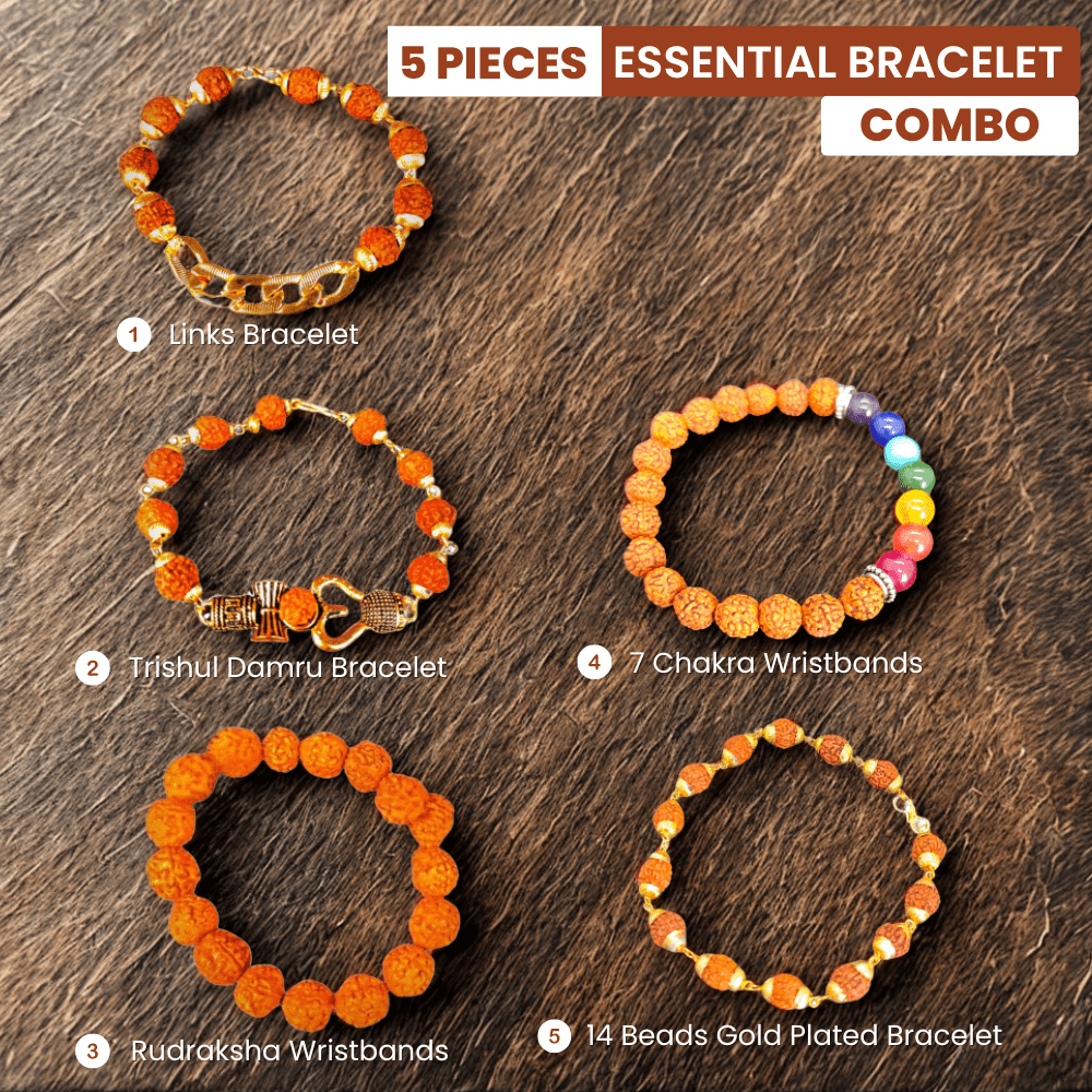 GodGifted Gold Plated Authentic Rudraksha Bracelet