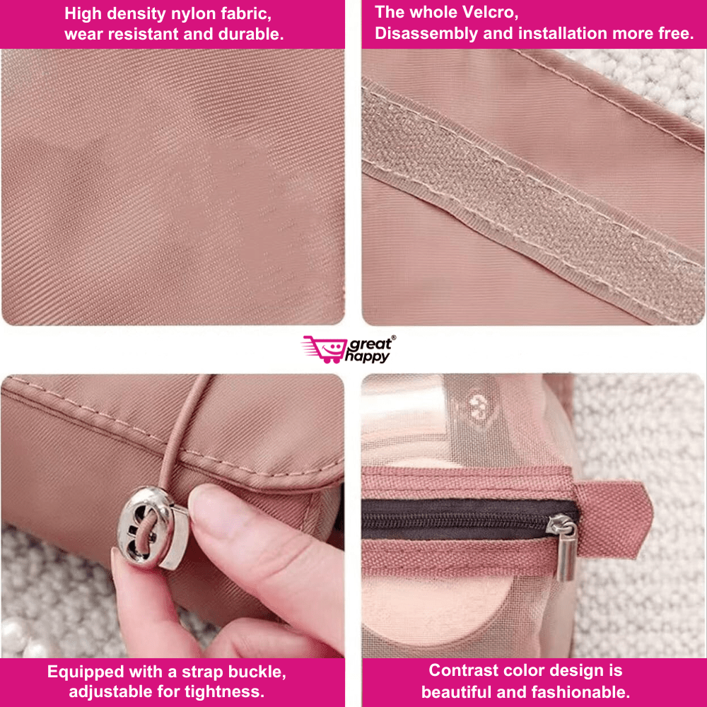 Premium Foldable Travel Cosmetic Organizer Bag – Multi-Compartment Toiletry & Makeup Storage Pouch | Buy 1 Get 1 Free