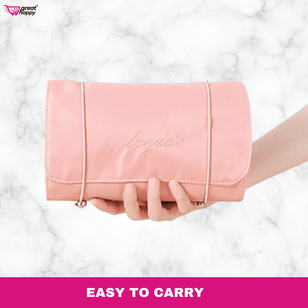 Premium Foldable Travel Cosmetic Organizer Bag – Multi-Compartment Toiletry & Makeup Storage Pouch | Buy 1 Get 1 Free