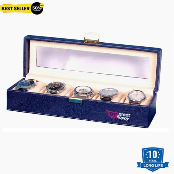 Premium Leather Watch Organizer Box