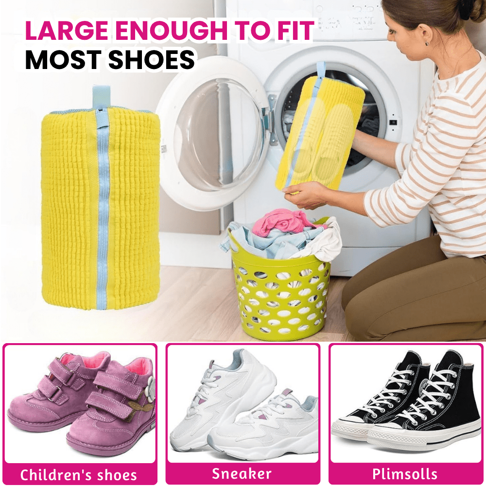 Premium Shoe Wash Bag for Washing Machine – Reusable Protective Laundry Bag for Sneakers & Sports Shoes ( Buy 1 Get 1 Free )