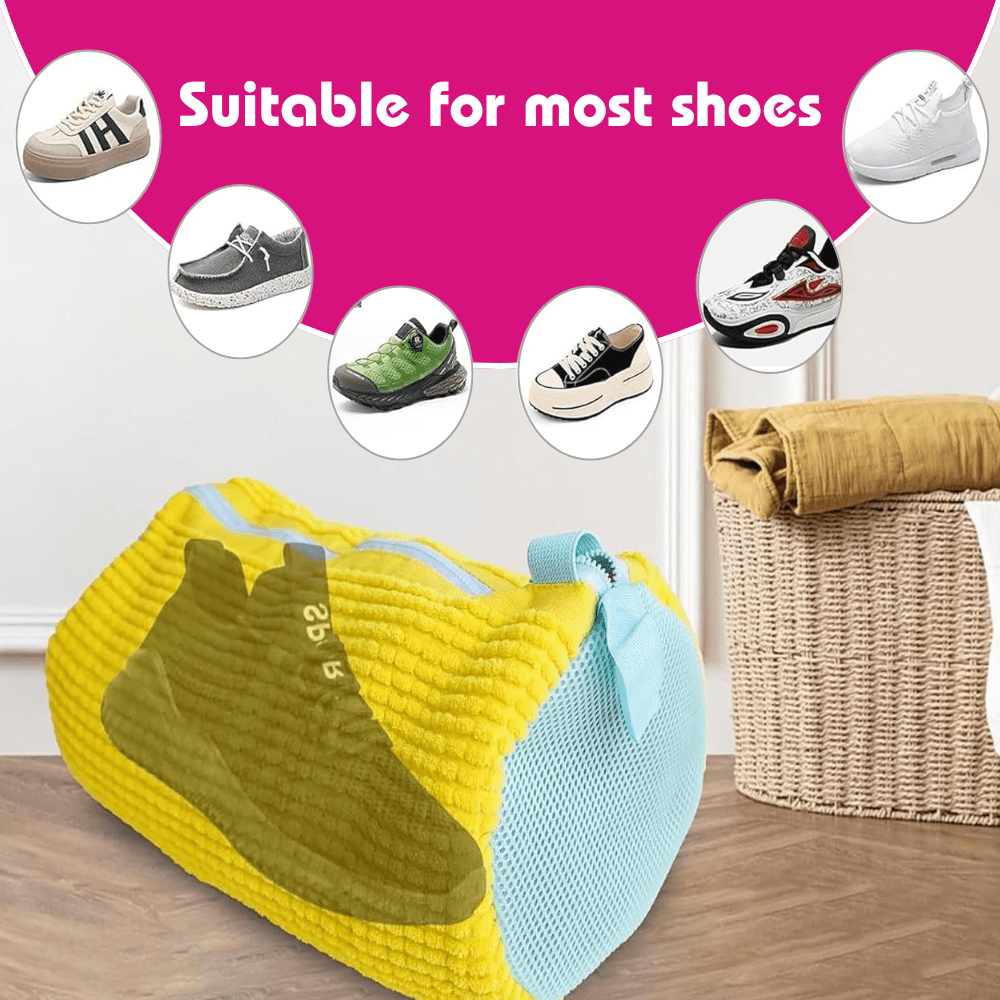 Premium Shoe Wash Bag for Washing Machine – Reusable Protective Laundry Bag for Sneakers & Sports Shoes ( Buy 1 Get 1 Free )