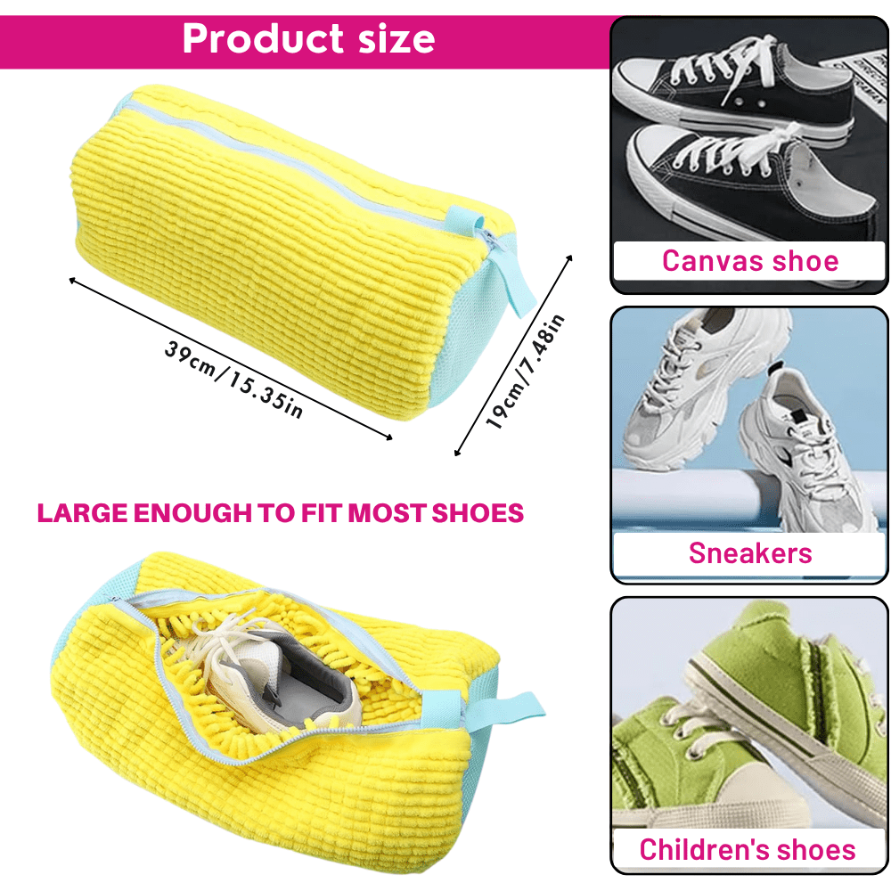 Premium Shoe Wash Bag for Washing Machine – Reusable Protective Laundry Bag for Sneakers & Sports Shoes ( Buy 1 Get 1 Free )