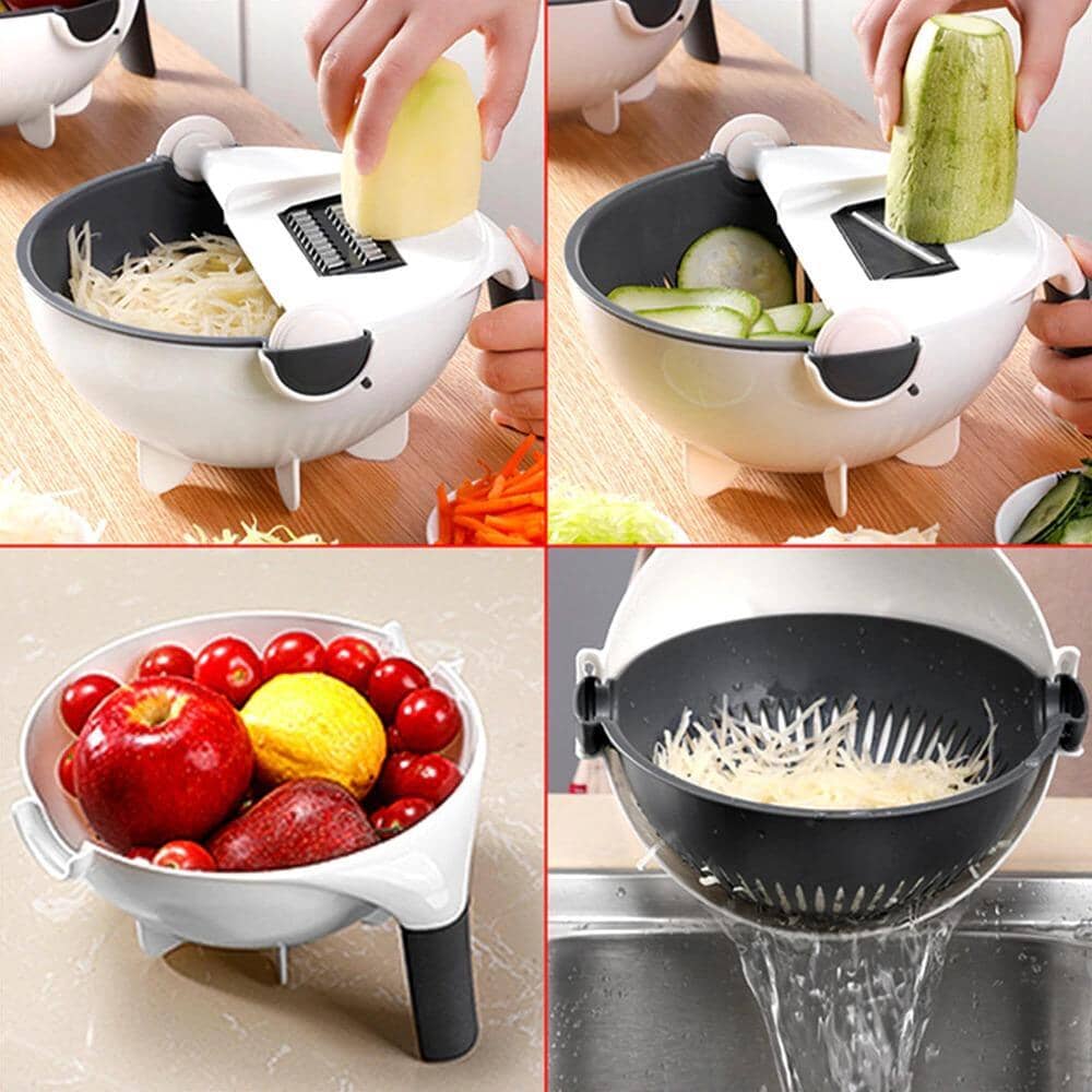 9-IN-1 Great Vegetable Cutter with Drain Basket