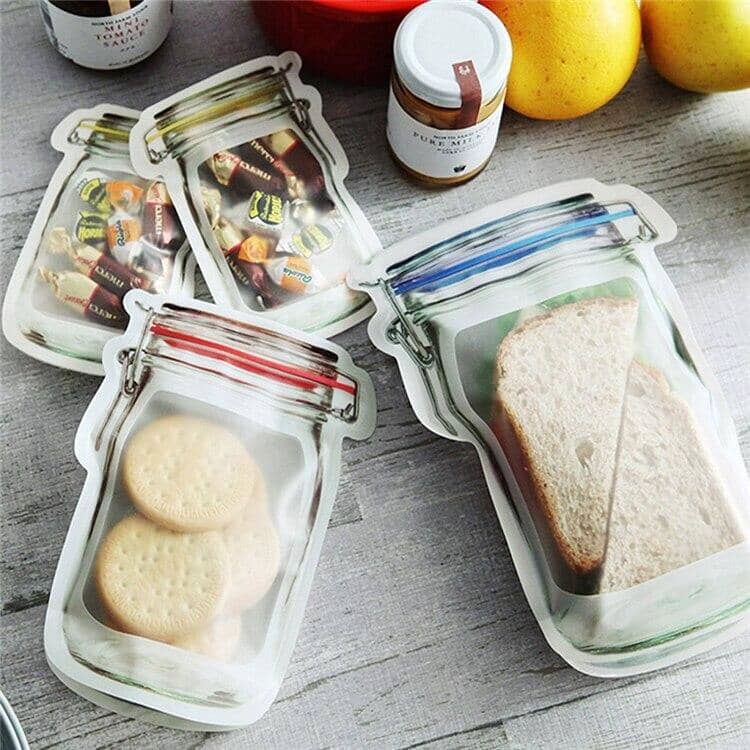 Jar Shape Storage Pouch Reusable Dishwasher Safe – Favhome IN