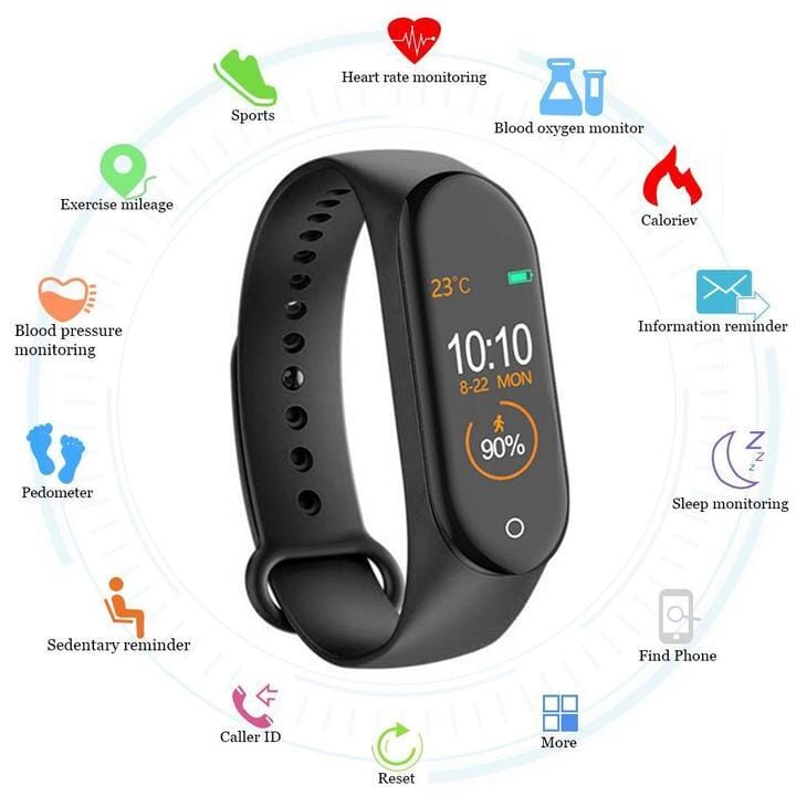 M4 Smart Bracelet - Heart Rate & Blood Pressure Monitor