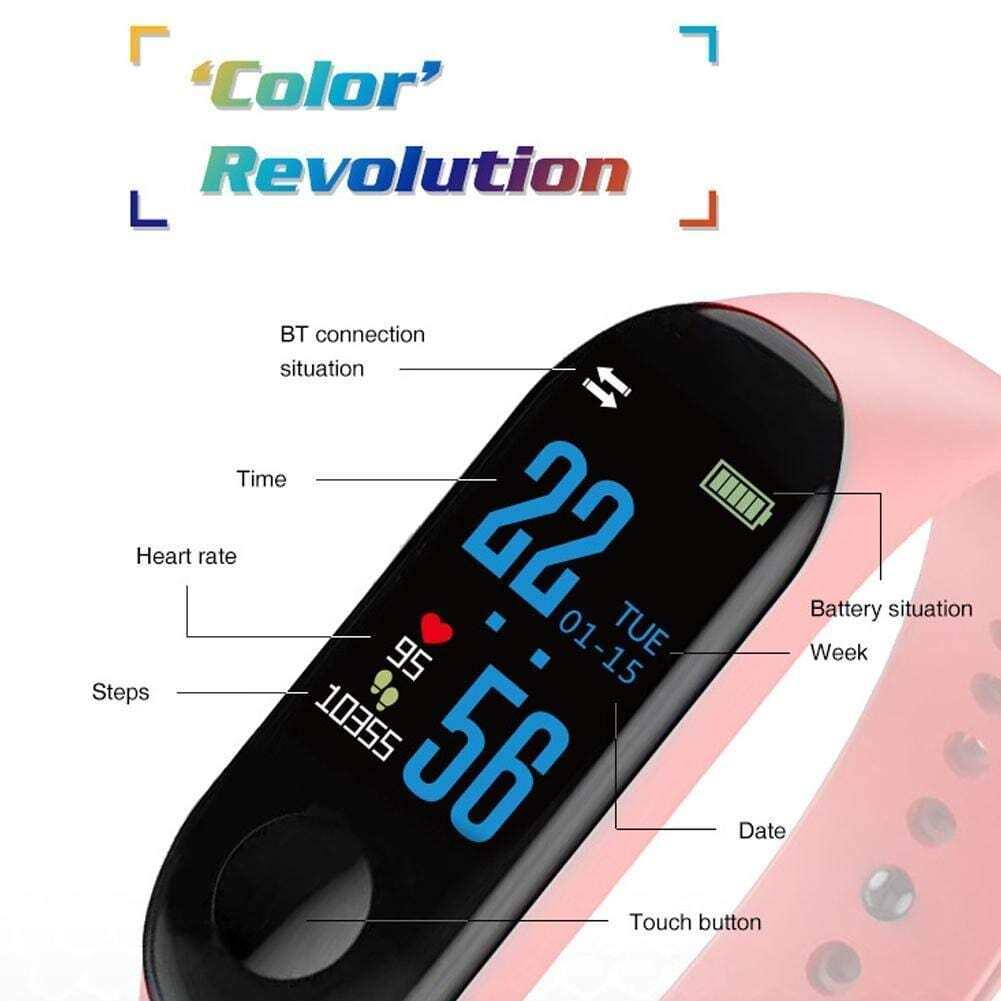 M4 Smart Bracelet - Heart Rate & Blood Pressure Monitor